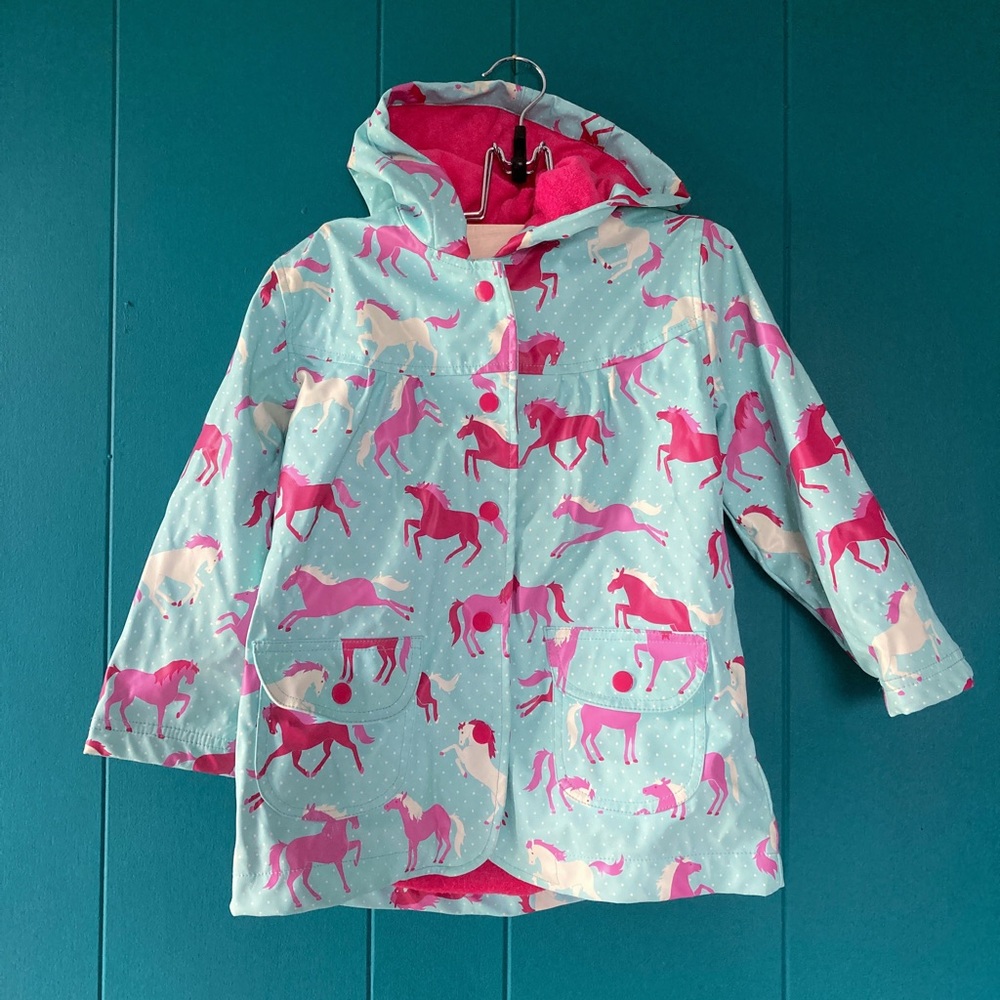 Hatley 4T Raincoat Horse Print